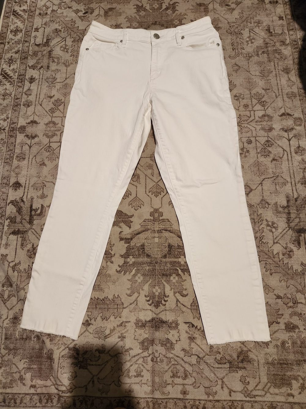 LOFT White Ankle Slim Jeans